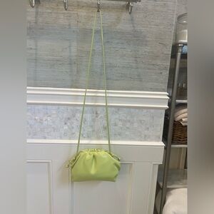 Bottega cloud dupe bag faux Leather Pouch Mini crossbody purse Lime Green clutch